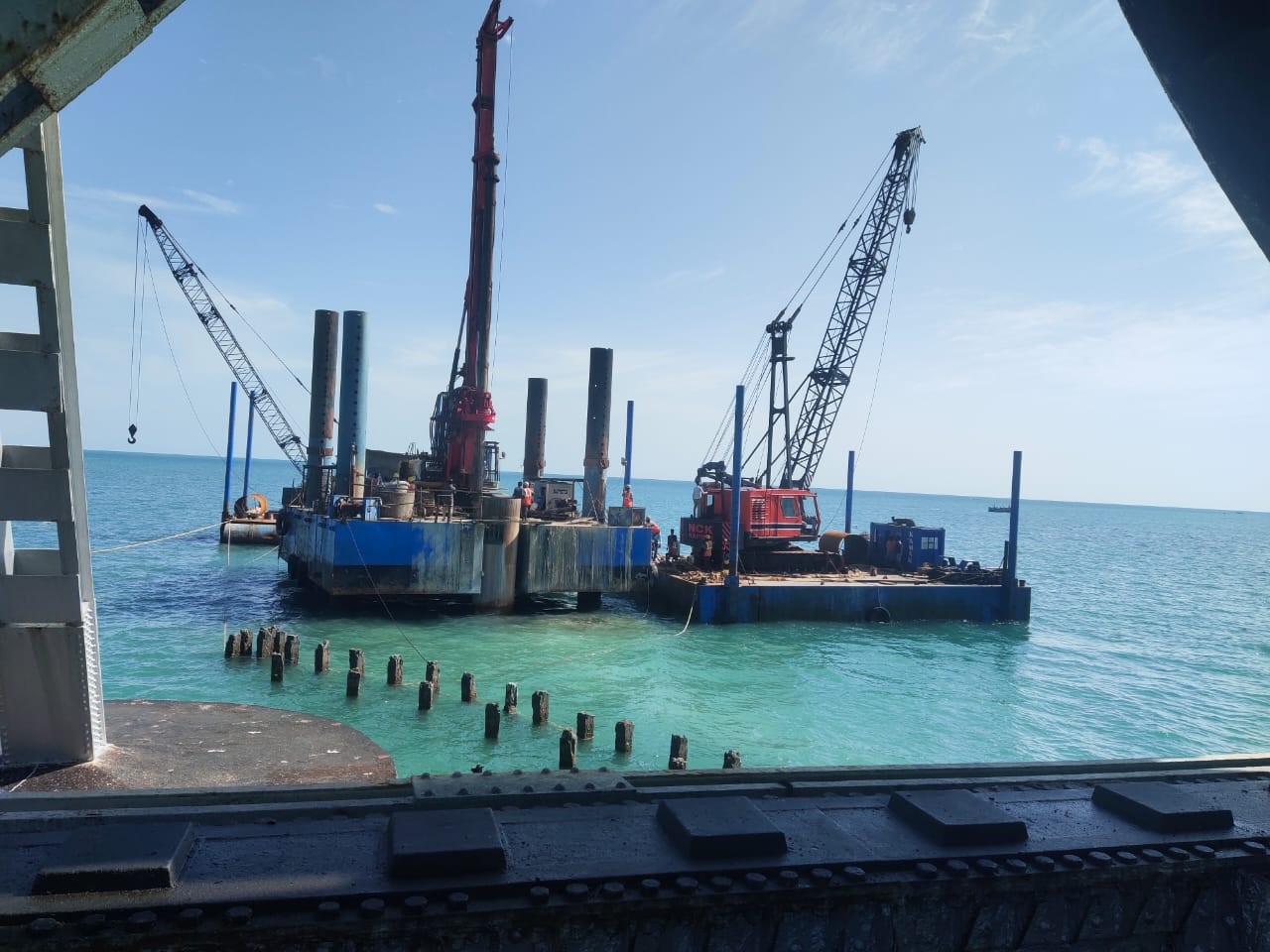 pile-foundation-work-of-new-pamban-bridge-lotus-times-madurai